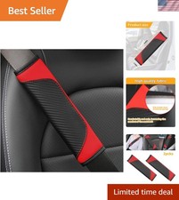 2pcs Car Seat Belt Cover Carbon Fiber Seatbelt Shoulder Protection Soft Car... 2pcs Car Seat Belt Cover Carbon Fiber Seatbelt Shoulder Protection Soft Car...