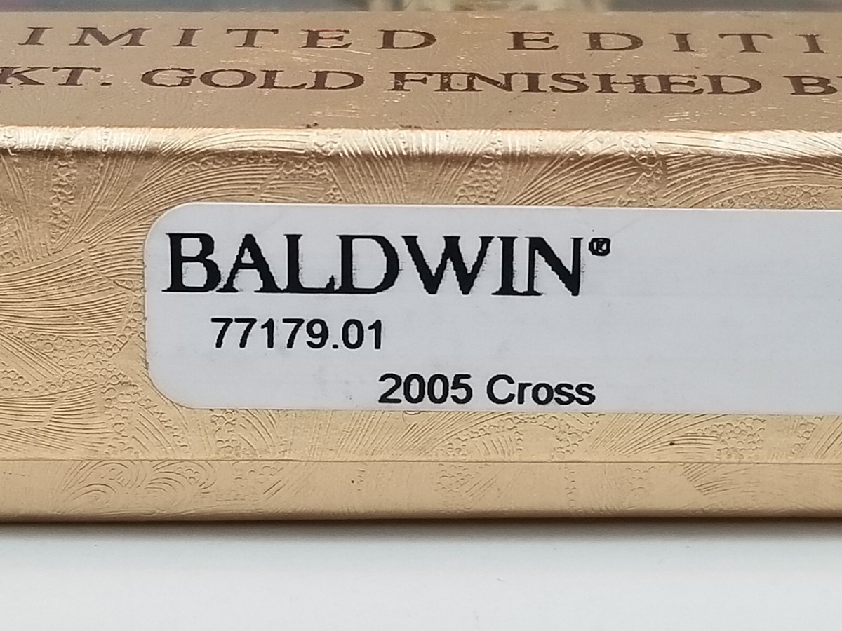 BALDWINの24Ktコレクション BALDWIN 2005 Limited Edition 24KT. Gold Finish Brass Cross