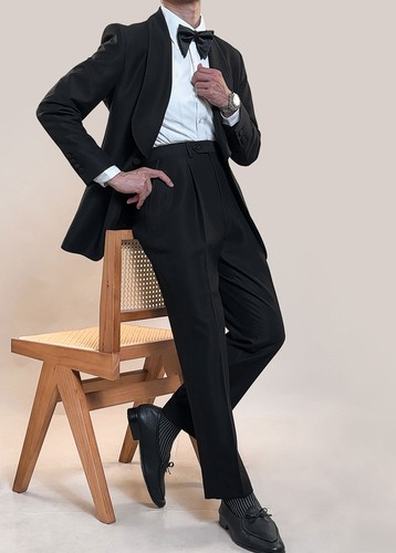 Trajes de verano para hombre pantalones sueltos con solapa de muesca al aire libre informales de un solo pecho - Imagen 8 de 16