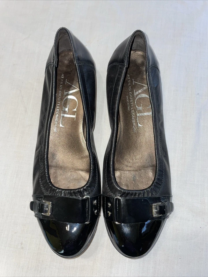 Zapatillas de ballet Attilio Giusti Leombruni para mujer talla 39,5 EE. UU. 8,5 M negras Lthr Foto 4 de 4