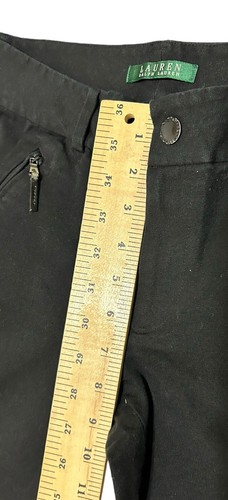 Lauren Ralph Lauren Pants women Size 6 Black Bootcut Trousers Zipped Pockets - Picture 12 of 14
