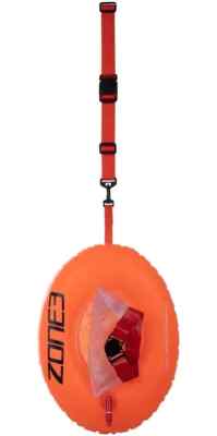 Zone3 unterwegs Schwimmschutzboje & Trockenbeutel Donut - Hi Vis orange
