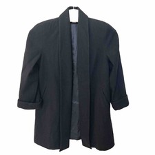 Vintage Samantha Taylor Black Wool Coat Womens Size 12 Made In Russia