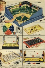 1955 PAPER AD 2 PG Electro Magnetic Baseball Board Game Hockey Ouija Basketball