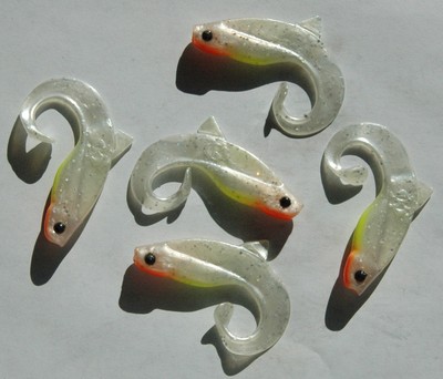 4 leurres souples Orka Gegule BR 9cm pêche mer rivière brochet sandre bar lieu