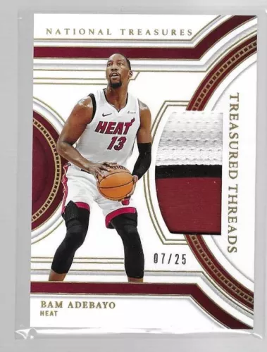 BAM ADEBAYO 2023-24 PANINI NATIONAL TREASURES PRIME JERSEY PATCH #TD-BAM /25