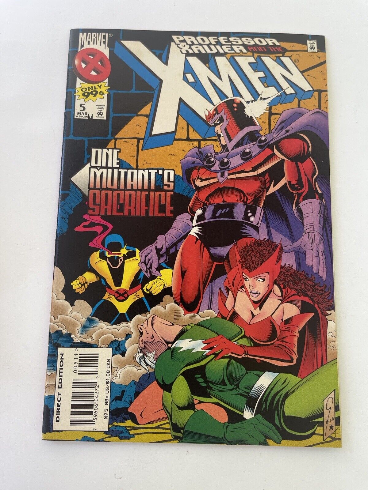Marvel Comics Professor Xavier and the X-Men One Mutant's Sacrifice Vol 1 No 5 