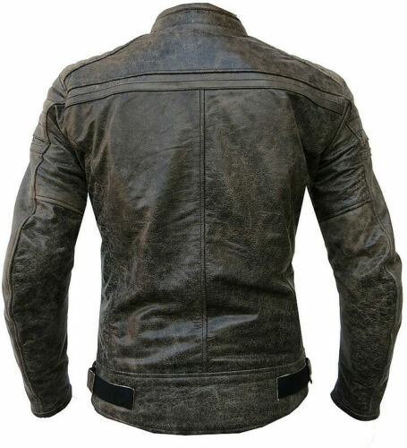 Moto giubbotto giacca in pelle da uomo ST 1780 TRAX Custom Vintage Cafè Race - Imagen 8 de 13
