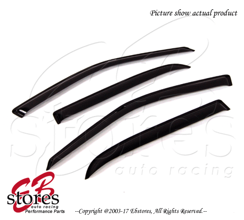 For Ford Crown Victoria 1998-11 Outside-Mounted Dark Smoke JDM Window Visors 4pc - Bild 1 von 4