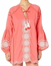 $202 Show Me Your Mumu Women's Red Embroidered Claudine Tunic Dress Size Medium