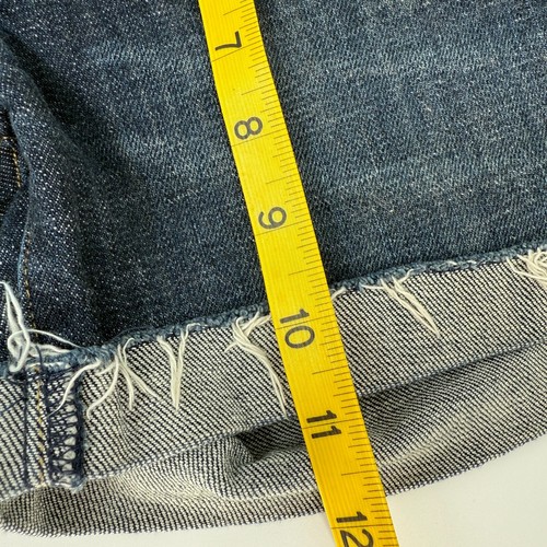 J CREW Women's Stretch Hipslung Blue Denim Cuffed Shorts Size 0 - Picture 8 of 9