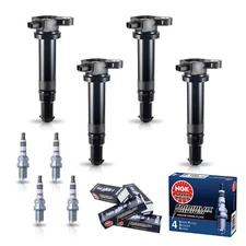4X Ignition Coil & 4X NGK Iridium Spark Plug for 06-11 Kia Rio5 l4 1.6L UF499