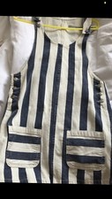 Topshop Moto Striped Denim Dunagree Dress Size 6