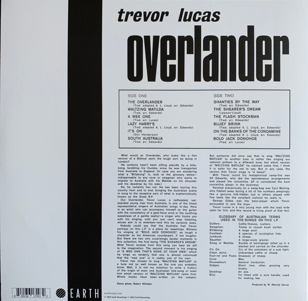 英LP Trevor Lucas Overlander EARTHLP049 Earth /00260 LP Overlander - Lucas, Trevor (#809236174970) 809236174970| eBay
