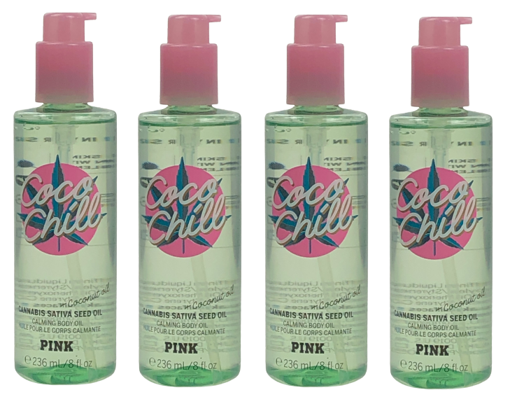 Victoria's Secret Coco Chill & 色々8点Set B LOT OF 4 VICTORIA'S SECRET PINK COCO CHILL CANNABIS SATIVA COCONUT