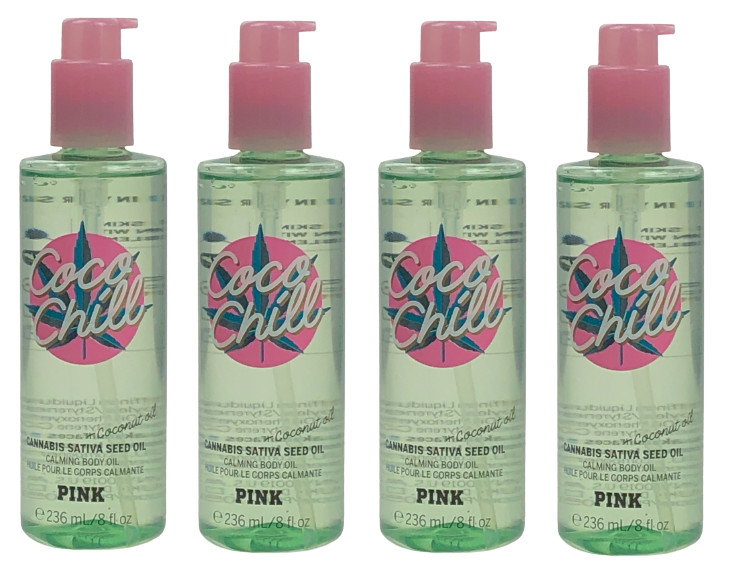 LOT OF 4 VICTORIA'S SECRET PINK COCO CHILL CANNABIS SATIVA C