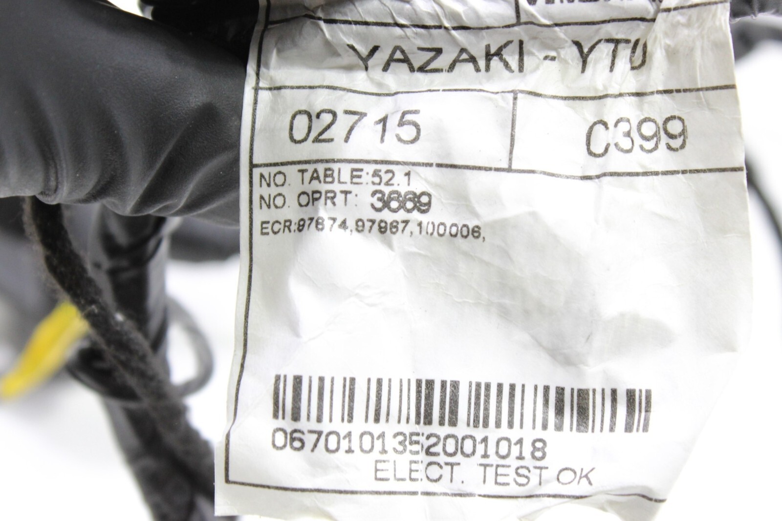 2020 MASERATI LEVANTE FRONT LEFT DRIVER SIDE DOOR WIRE WIRING HARNESS OEM