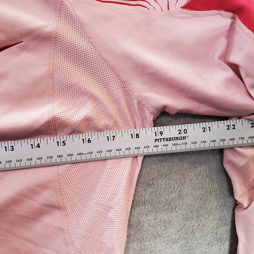 Nike Fit Dry Girls Activewear Top Large Pink Running Swirl Logo Long Sleeve READ - Picture 5 of 10
