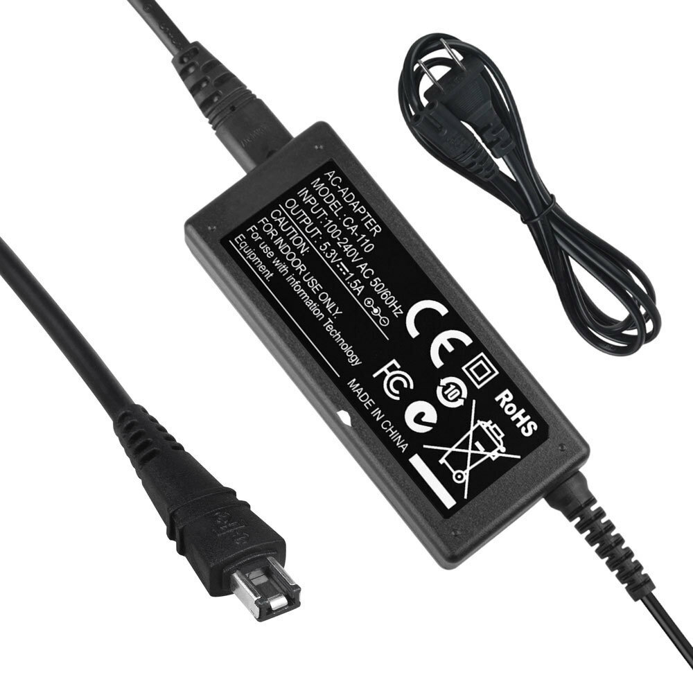 Charger For Canon Vixia Hf R200 Hf R300 Hf R400 Hf R500 Power Cord