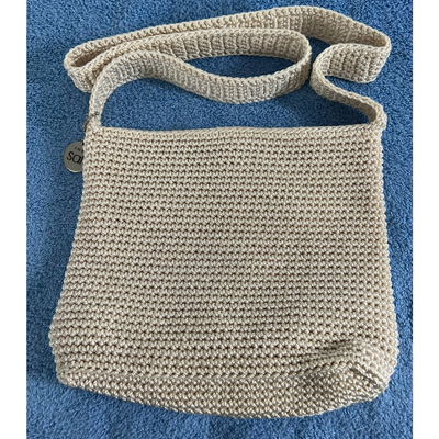 The Sak Crochet Knit Small Shoulder Bag Purse in Cream EUC  display picture 3