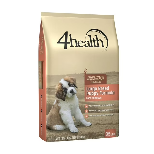 4health 35lb Wholesome Grains Large Breed Puppy Chicken Formula Dog Food