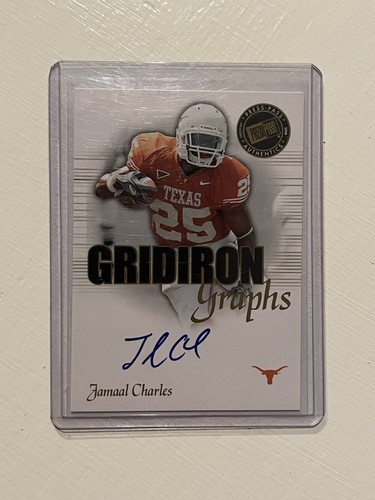 Jamaal Charles 2008 Press Pass Gridiron Graphs On Card Rookie Auto RC Autograph
