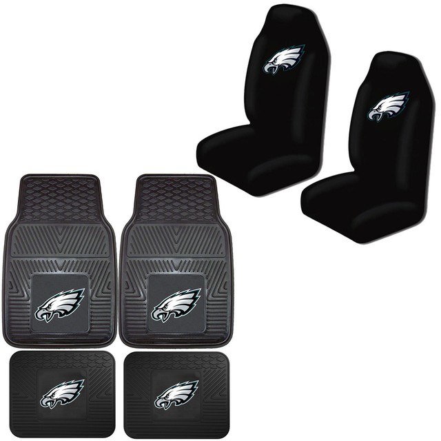 NFL Philadelphia Eagles Car Truck Front Back Rubber Floor Mats & Seat Covers Set eBay