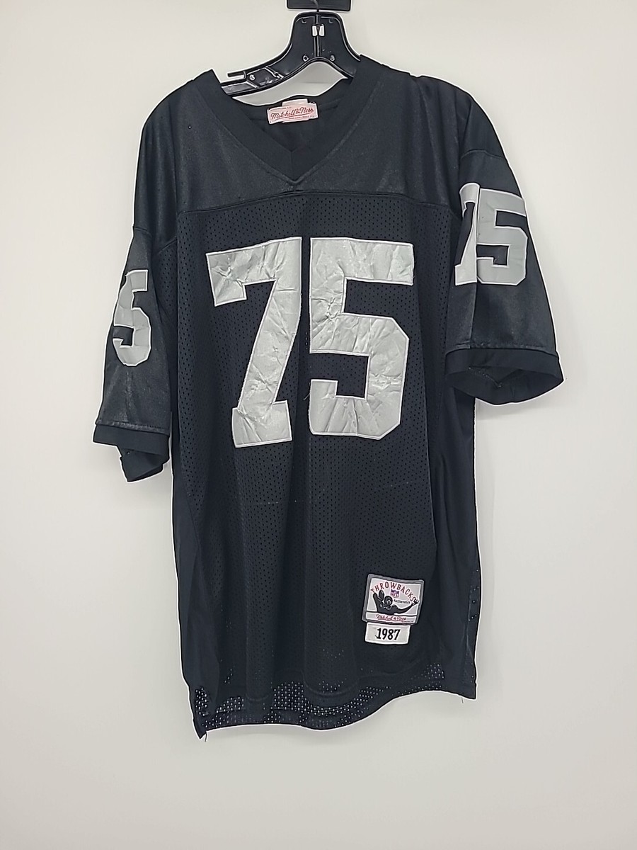 Vintage Mitchell Ness LA Raiders 1987 HOWIE LONG 75 Throwback