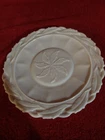 Vintage Indiana Glass Milk Glass Poinsettia Platter / Plate 10.5 In Diameter