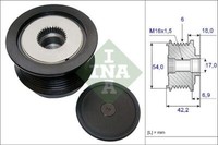 Schaeffler Ina 535 0188 10 Generatorfreilauf FüR Opel Saab