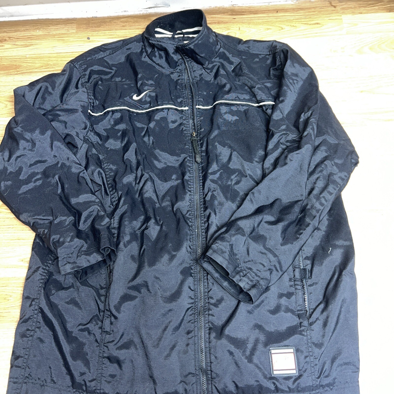 SACAI X NIKE NIKE Team Sports Giacca da Pista Nylon Pesante Nero Bianco Bordo UOMO Large