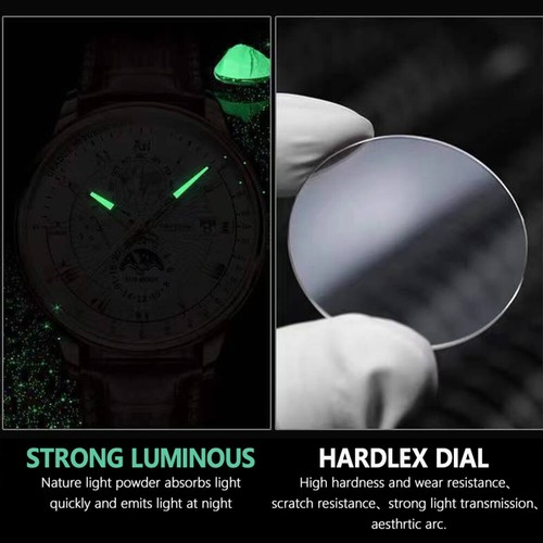 Men Date Watch Waterproof Luminous Man Quartz Watches Stainless Steel Wristwatch - Picture 5 of 22