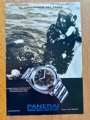 Panerai Luminor Marina 44 mm Original 2004 Vintage Watch Advert Reklame Reklame