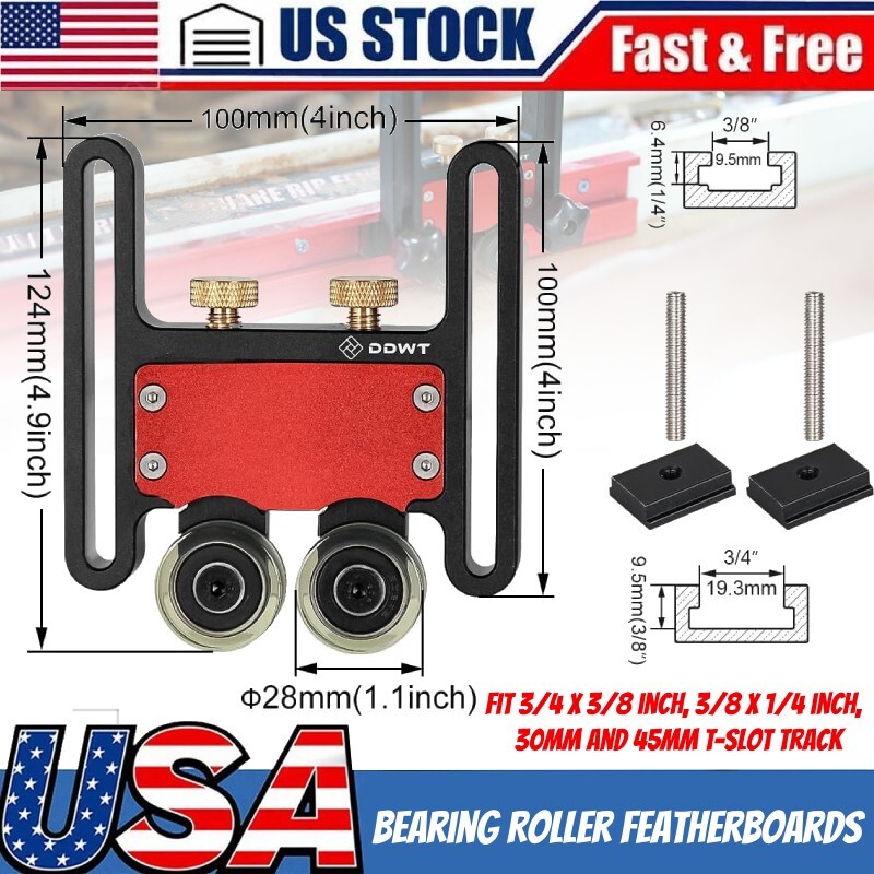 Updated Bearing Roller Featherboards, Featherboards for Table Saw Cutting and...