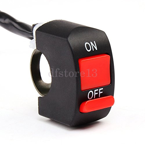 Motorcycle Headlight Light Switch For 7/8" Handlebar ON/OFF Red 