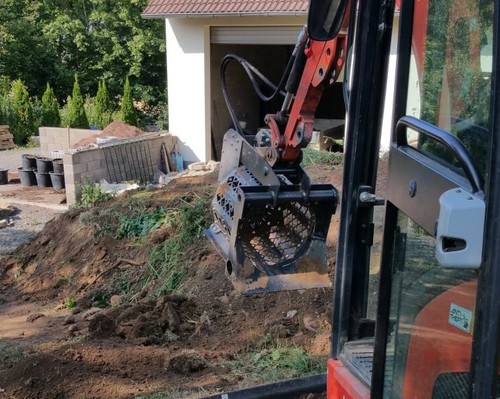 Siebschaufel, Sieblöffel für Minibagger und Bagger mit Schnellwechsler MS 01 03 - Bild 5 von 5
