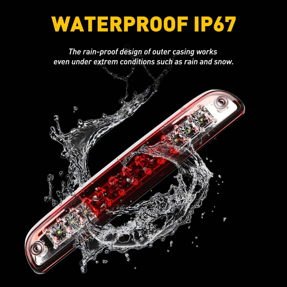 LED Third 3rd Brake Light Red For 99-16 Ford F250 F350 Super Duty Cargo USA - Image 4 of 4