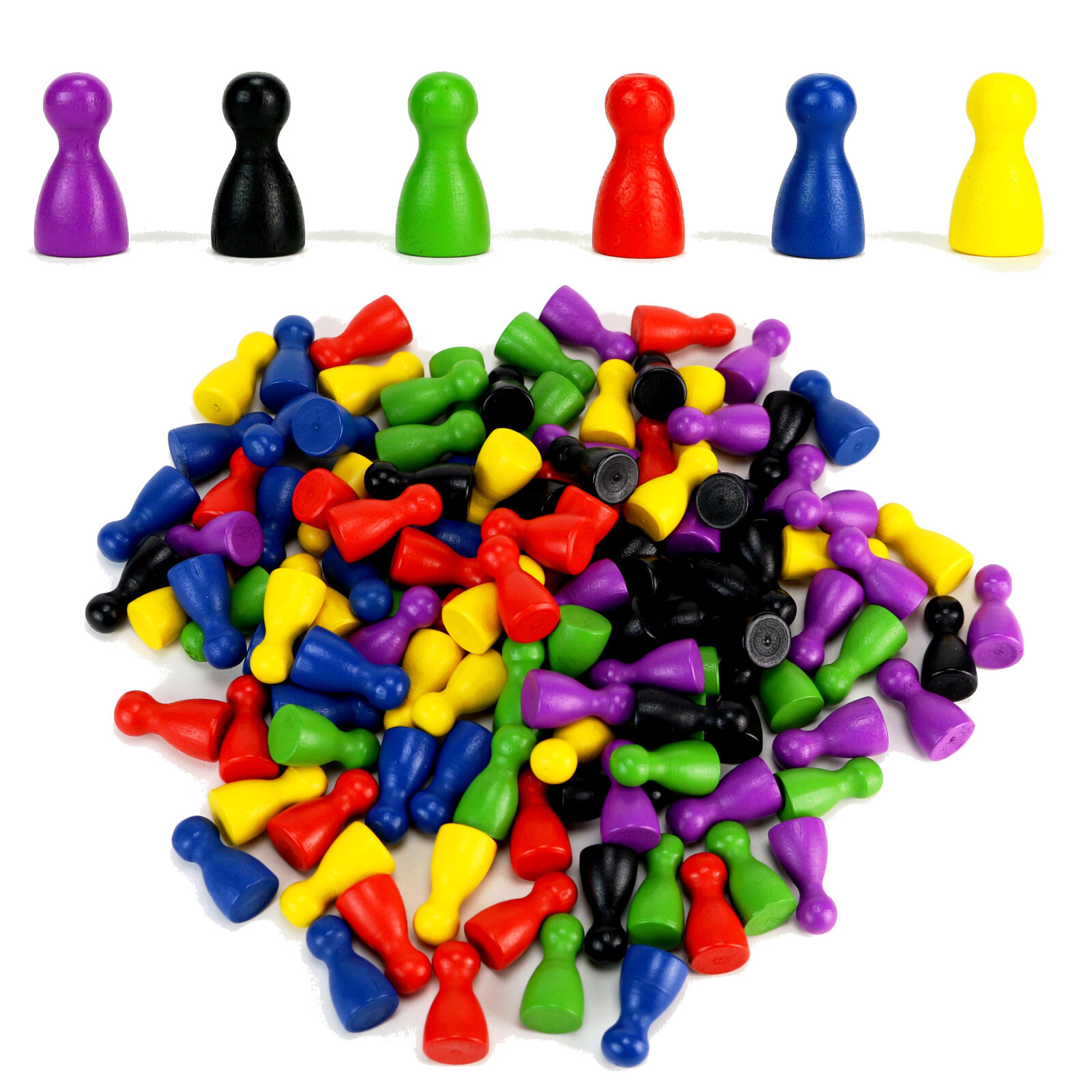 120 Brettspiel Kegel Ersatz Spielfiguren für Halma Ludo bunt Männchen