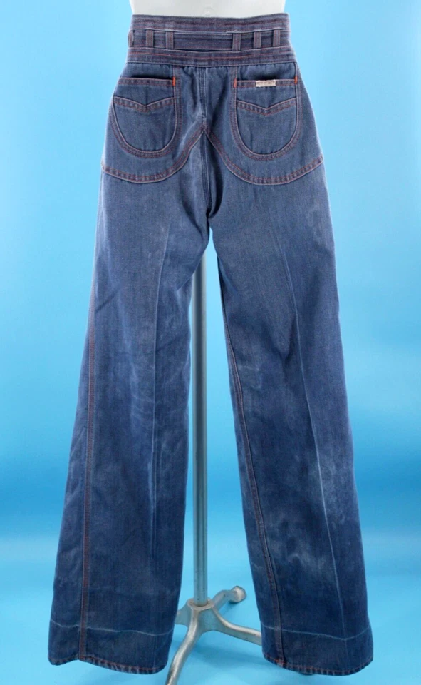 VTG Women's 70s N'est Ce Pas Denim Flare Leg Jeans Sz 25" 1970s High Waist - Image 3 of 4