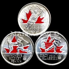 🇨🇦​ 2009 CANADA "COLOURED GOLDEN MOMENTS" 25 CENTS SET UNCIRCULATED