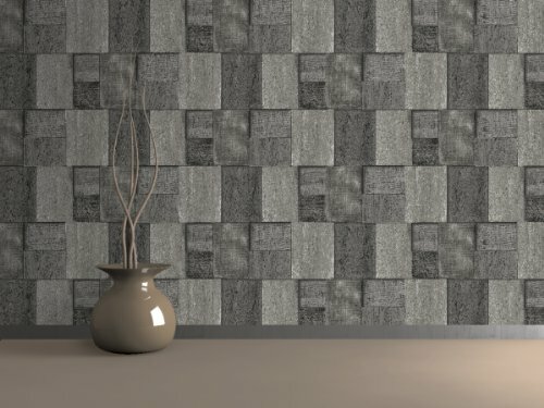 Ugepa J27009 - Carta da parati Inhibitor, colore grigio (c3c)