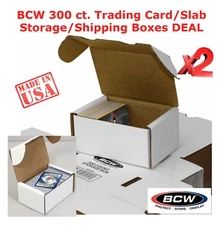 2 BCW Trading Card Sports Certified Graded Coin Slab Box Storage Shipping 300 