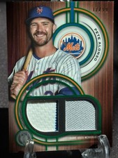 2025 Topps Tribute Pete Alonso Dual Relics – Green Parallel 17/99 – New York Met