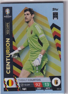 Topps Euro 2024 Match Attax Karte Centurion CC2 Thibaut Courtois CC 2