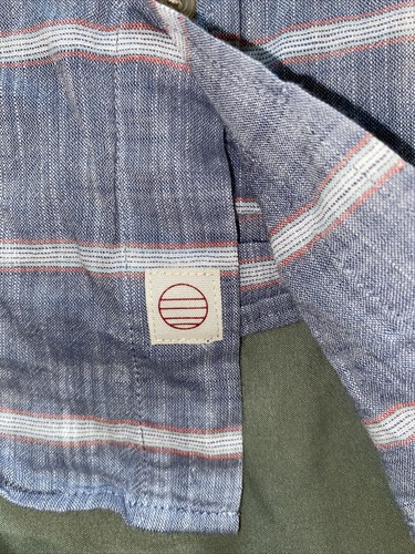 Marine Layer Button Up Long Sleeve Shirt Gray Men's Size Large - Picture 6 of 7