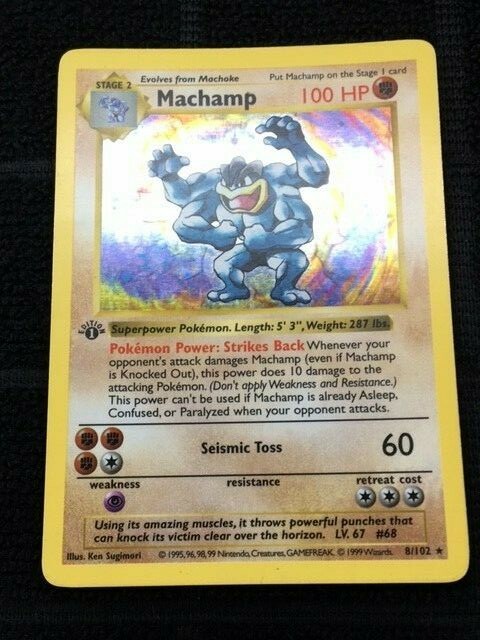 Pokemon Cards 1st edition Machamp - Holographic | eBay Pokemon Cards 1st edition Machamp - Holographic | eBay
