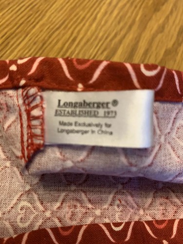 LONGABERGER SWEETHEART KEY TO MY HEART LINER ~ BLUSHING HEARTS FABRIC #23910 NIB - Picture 10 of 10