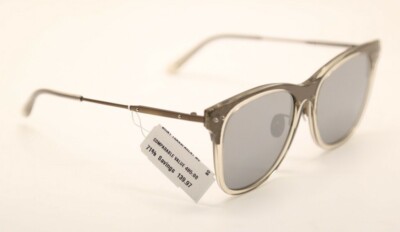 Bottega Veneta BV0151S 003 Shiny Transparent Grey/Brown Lens 