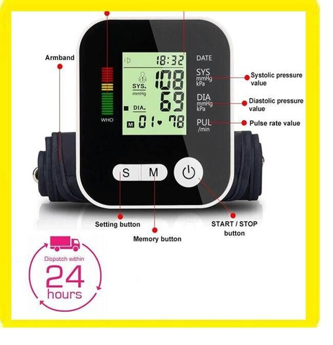 Digital Upper Arm Blood Pressure Meter BP Monitor Automatic Cuff 180 Portable UK - Picture 5 of 12