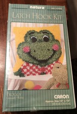 Granny Core Caron brand Froggy Frog Latch Hook Kit size 12x12 inch NEW  SEALED 